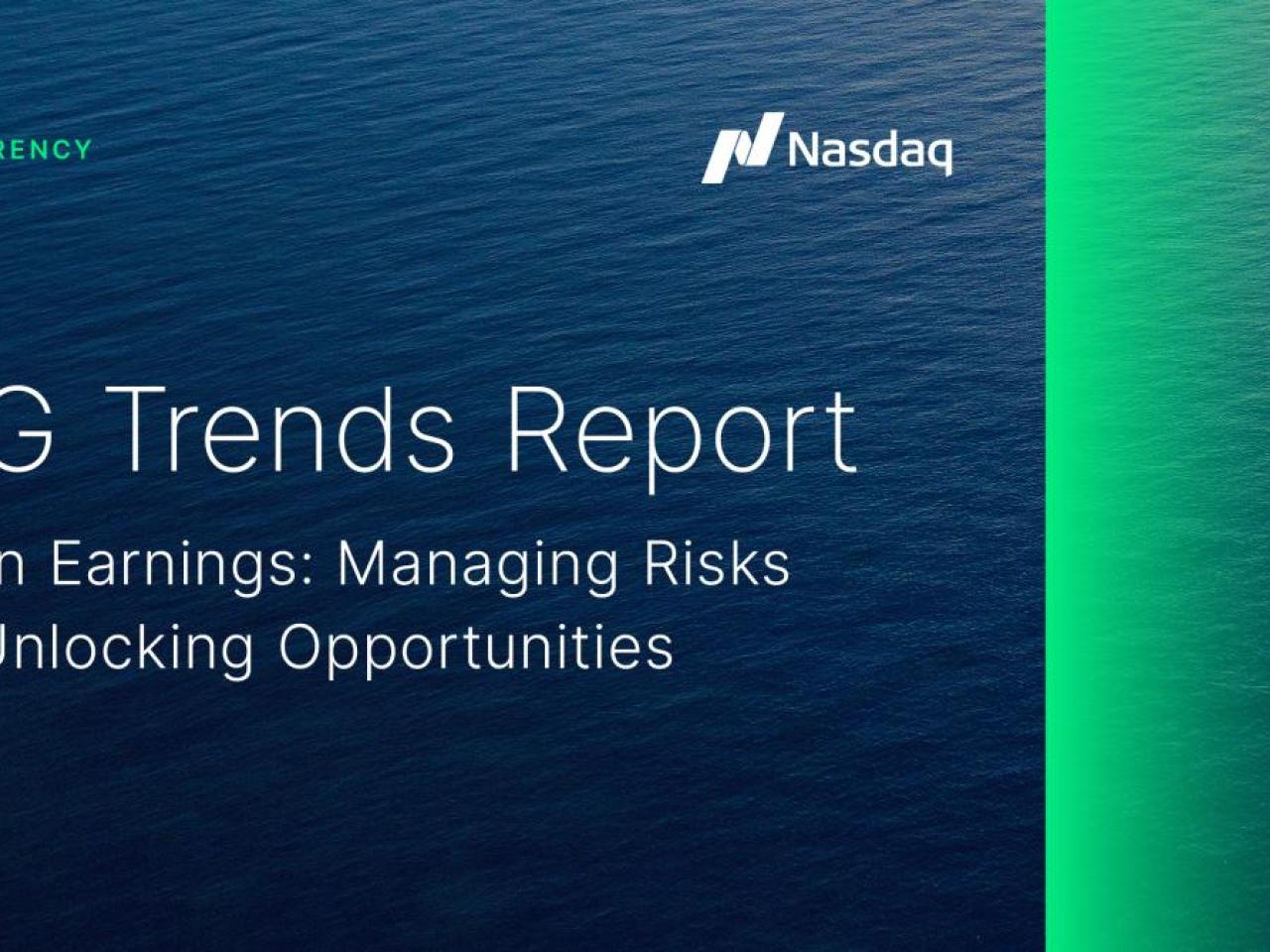 "Nasdaq ESG Trends Report"