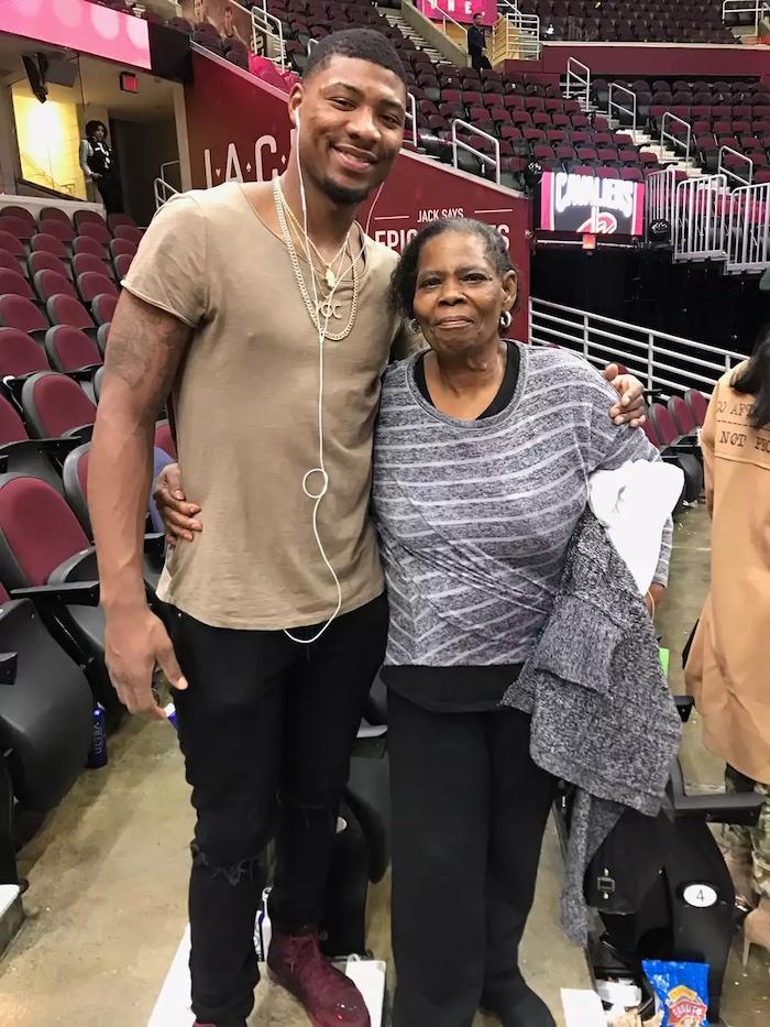 Marcus Smart and his mother Camellia. PHOTO: COURTESY OF AFLAC