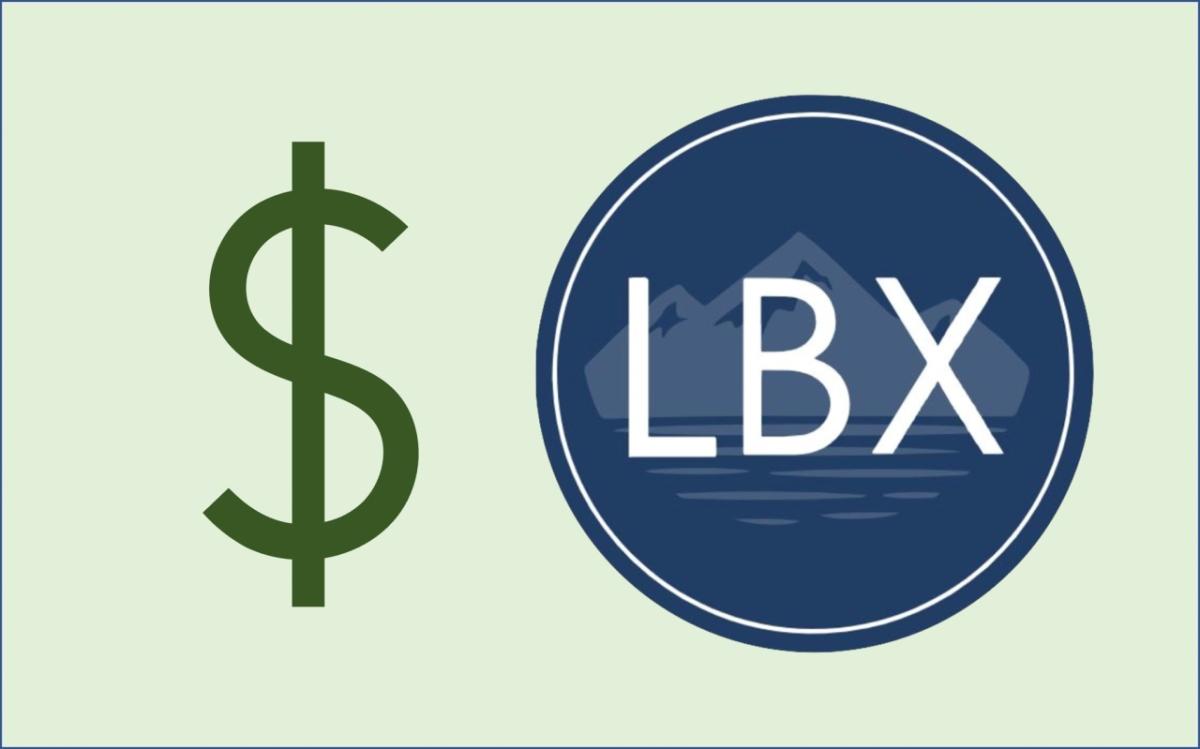 dollar sign with LBX logo