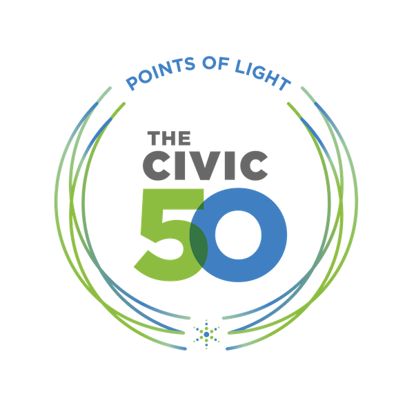 The Civic 50 Points of light badge.