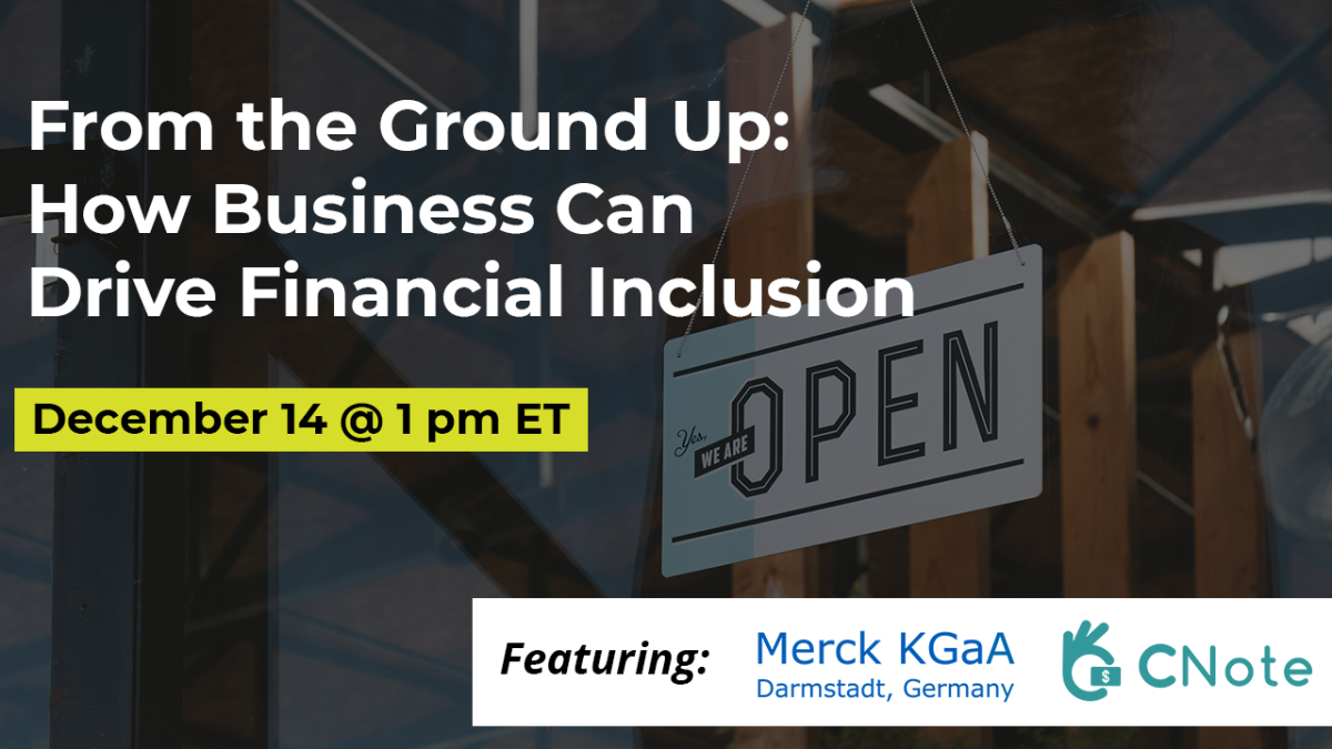 From the Ground Up: How Business Can Drive Financial Inclusion