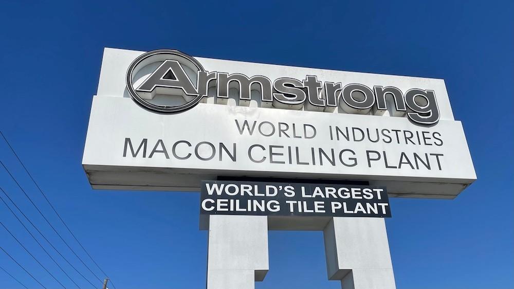 Armstrong World Industries Macon Ceiling Plant sign