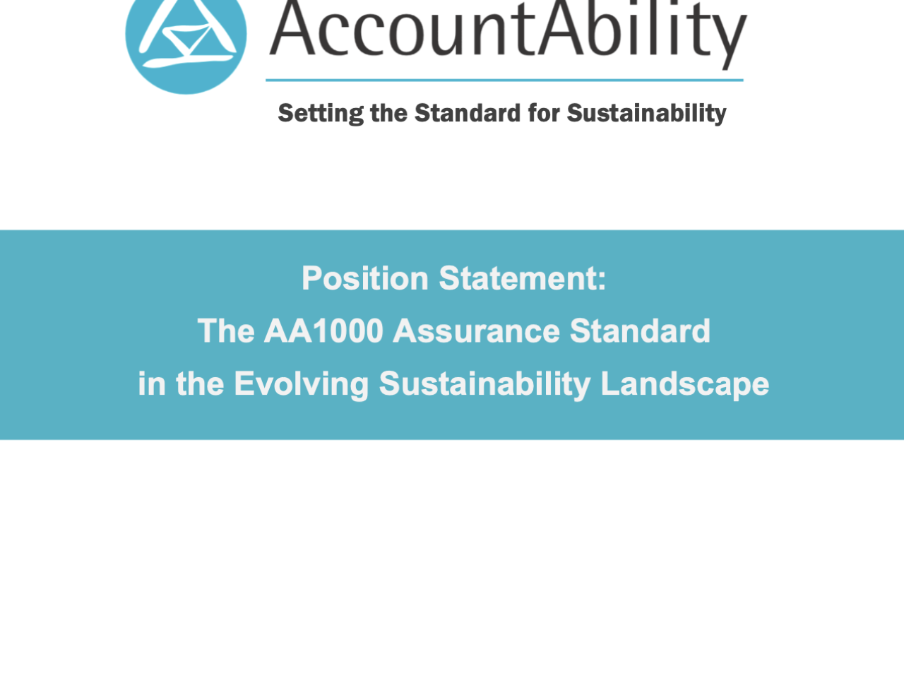 AccountAbility Position Statement
