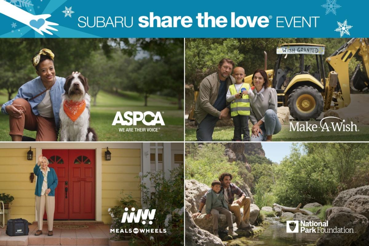 Subaru share the love event collage