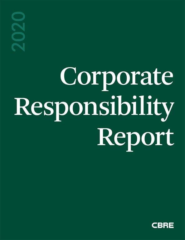 CBRE Corporate Responsibility Report cover