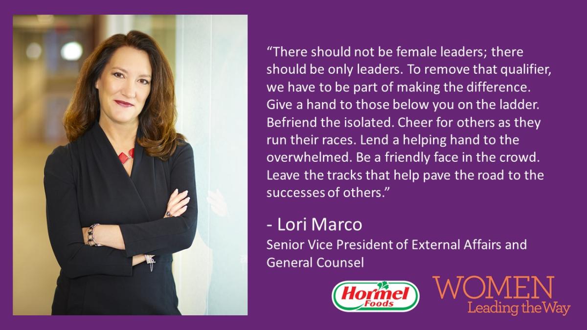 Lori Marco, Senior Vice President of External Affairs and General Council 