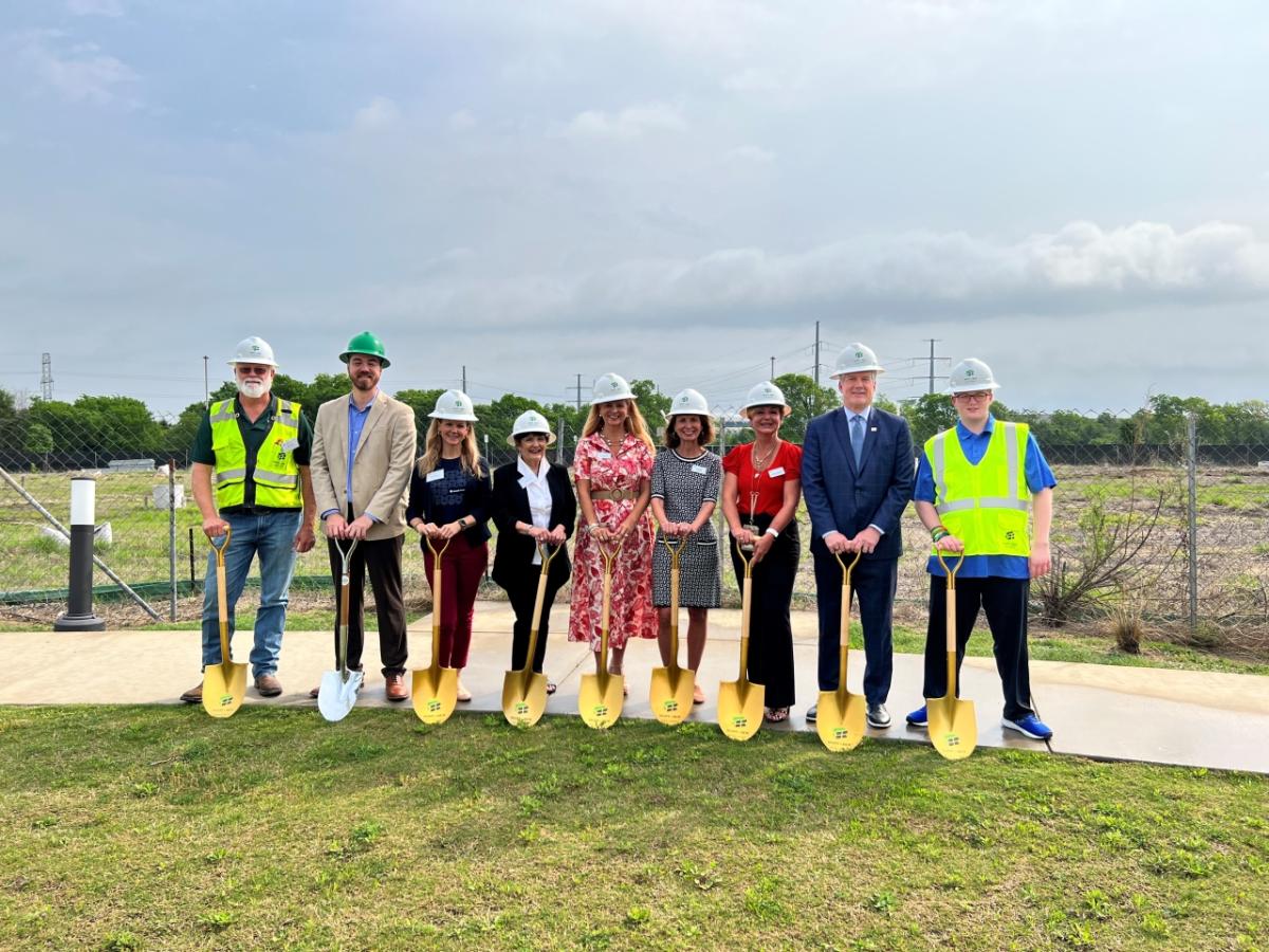 groundbreaking group with shovels 
