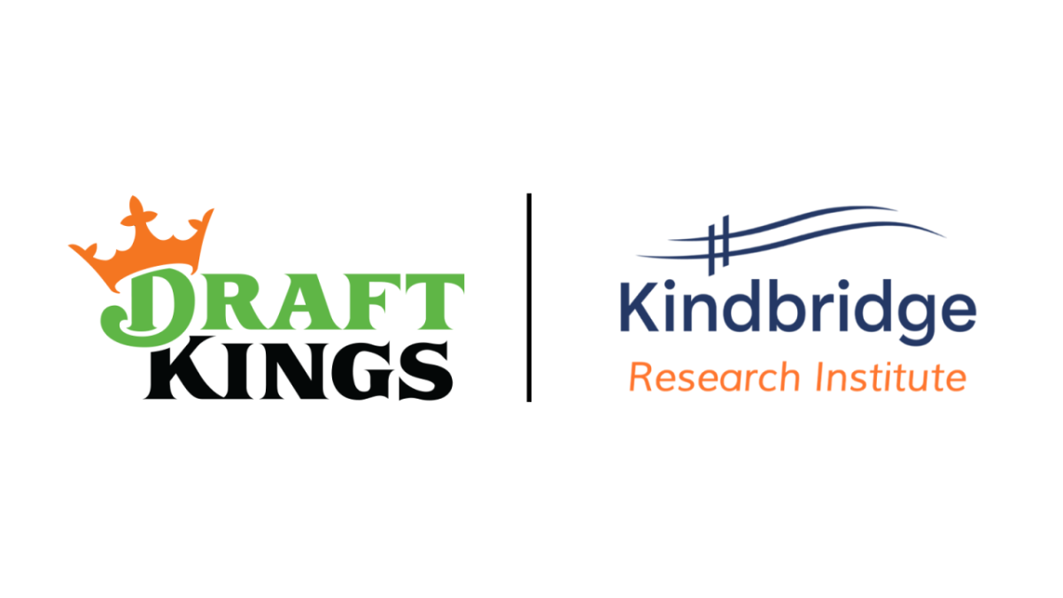 Logos for DraftKings and Kindbridge Research Institute