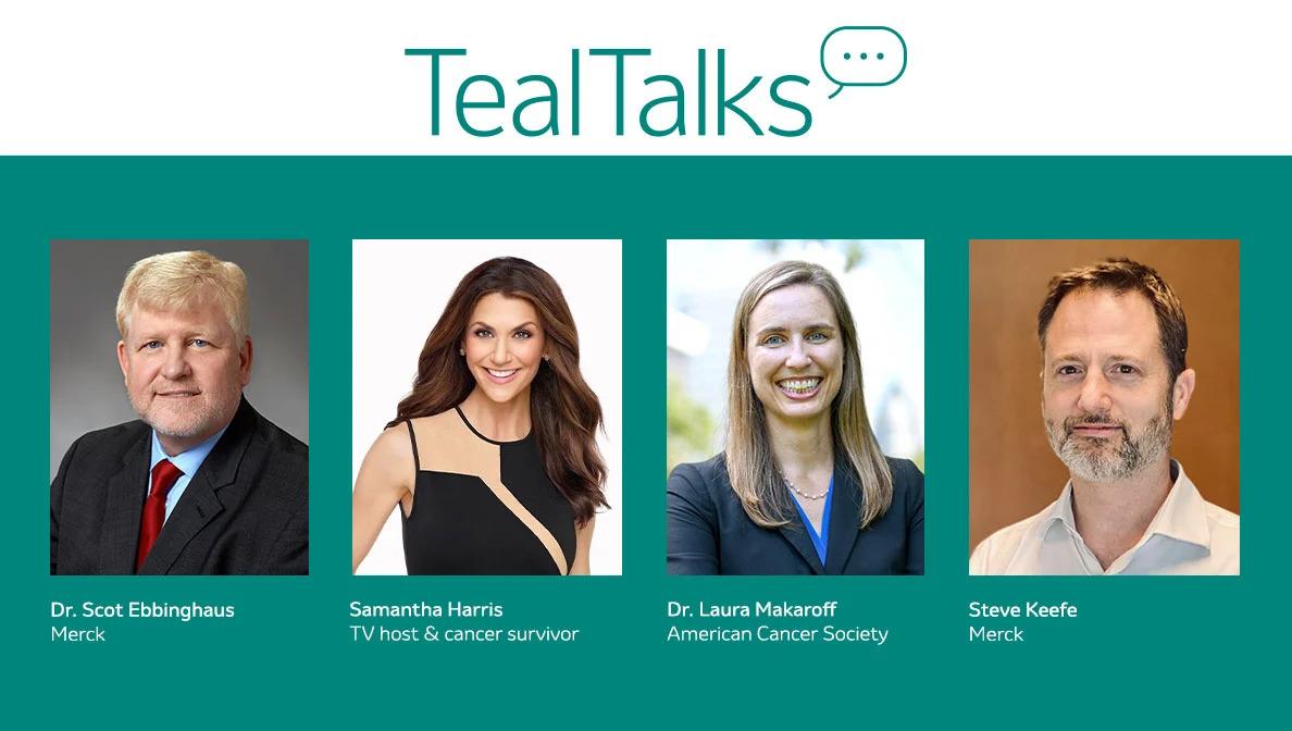 four profiles of hosts. "Teal talks" at the top
